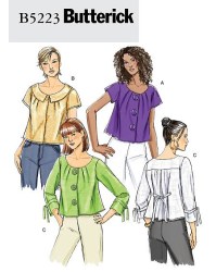 5223 BUTTERICK EASY LOOSE FIT PLEAT BUTTON JACKET PATTERN 8-14